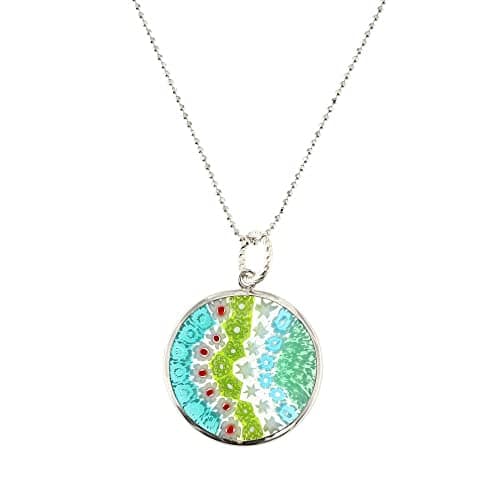 Venetiaurum - Collana per Donna Con Pendente Murrina In Vetro Originale Di Murano E Argento 925 - Gioiello Made In Italy Certificato