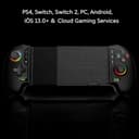 Mars Gaming MGPXPRO, Gamepad Bluetooth 5.0 2en1, Soporte Smartphone hasta 7", Joysticks y Gatillos Magnéticos Hall Effect, Botones Macro y Turbo, PS4|Switch|Switch 2|PC|Android|iOS 13.0+, Negro - 5