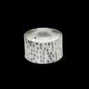 Anello a Banda Martellato in Argento Sterling 925 per Uomini e Donna, Design Rustico Moderno di 11,5 mm, Gioielli di Moda Artigianali, Misurare 17 - 4