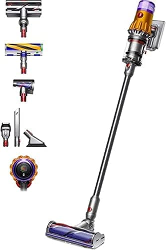 Dyson (Yellow & Nickel DysonV12, V12 Detect Slim Absolute Vacuum, 0,35 litri