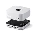 SATECHI Mac mini M4 Hub & Stand mit NVMe SSD Gehäuse, Aluminium Dock mit 2X USB-A bis 10 Gbit/s, 1x USB-A 480 Mbit/s, SD-Kartenleser und optimierter Belüftung für Mac mini M4 & M4 Pro – Silber - 1