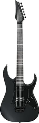 IBANEZ GIO RG SERIES, guitarra eléctrica, trémolo de bloqueo, cabezal de marcha atrás negro plano - 1