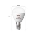 Philips Hue White and Color Ambiance Luster, Lampadina Sferica Smart, Luce Bianca o Colorata, 5.1W, Dimmerabile, Bianco, confezione da 2 - 4