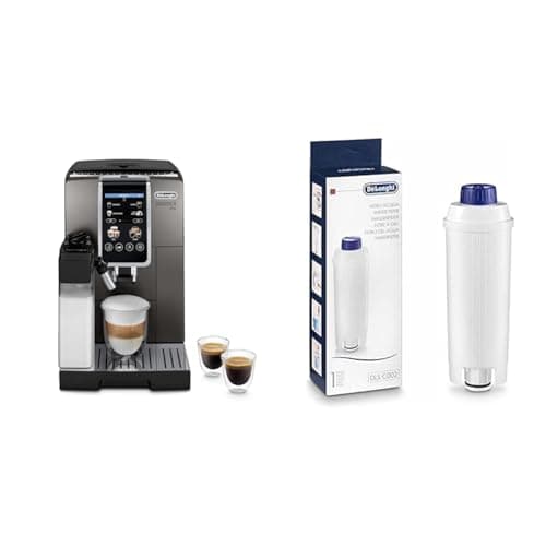 De'Longhi Dinamica Plus ECAM380.95.TB Fully Automatic Coffee Machine with LatteCrema Milk System + Original Water Filter DLSC002