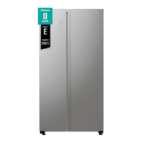 Hisense RS711N4ACE Frigorifero Side by Side, Grande capacità 550 litri, Inox, Total No Frost, Convert active zone, Classe E, Motore Inverter, Controllo Elettronico Touch, Cassetto Fresh Crisper
