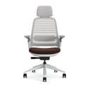 Steelcase Series 1 Ergonomic Office Chair With LiveBack Lumbar Support, 4D Armests, Adjustable Headrest Dark Brown; Made in Europe - 4