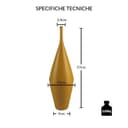 ARCEA Vaso Axis Slim - Vaso in Ceramica Artigianale Giallo Senape - Scultura d'Arredo Moderna per Interni Made in Italy, 57cm - 9