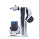 Stazione di raffreddamento per PS5 Slim, con doppio controller PS5 stazione di ricarica, per Playstation 5 Slim Console con 6 slot per dischi di gioco, con 2 ganci per cuffie - 1