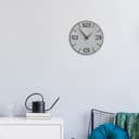 Giallobus - Reloj Premium - Simple Relief - Madera de MDF - Premium 30x30‎‎cm - n.12 White Cement - Artesano Made in Italy - Silencioso - Idea de Regalo - Doble Nivel Moderno - 3