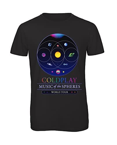 Bughyprint Tshirt Maglia Maglietta Coldplay Music of The Spheres Tour 2023, XL