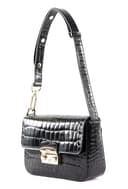 Furla Leder Schultertasche Abendtasche Metropolis Shoulder Bag Nero schwarz - 2