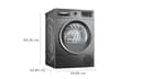 Bosch WQG243DRII Serie 6 Asciugatrice a pompa di calore, 9 kg, Classe energetica C, Sensori di asciugatura intelligenti, Filtro semplice da pulire, Opzione mezzo carico, Bianco, 60 Cm - 2