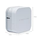 Brother P-touch Cube Bluetooth-Monochrom Beschriftungsgerät (für 3,5 bis 12 mm breite TZe-Schriftbänder, bis zu 20 mm/Sekunde Druckgeschwindigkeit), Hellgrau - 3