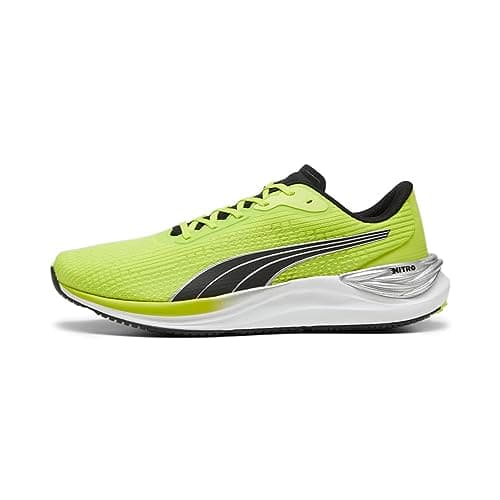 Puma Men Electrify Nitro 3 Road Running Shoes, Lime Pow-Puma Black-Puma Silver, 45 EU