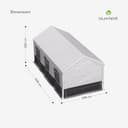 blumfeldt Gazebo - 6x3m, Gazebo Esterno Resistente, Tetto in PE, Pareti Laterali con Finestra, Telaio in Acciaio, Facile da Montare, Protezione da Insetti, Ideale per Feste e BBQ - 7