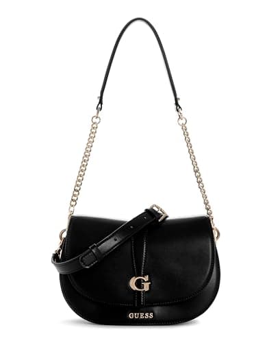 GUESS bolso de hombro bolso bandolera Carrie Flap Shoulder Bag Black negro