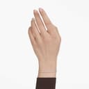 Swarovski Matrix Tennis Armband, Vergoldetes Cupchain-Armband mit Weißen Kristallen und Kugelschiebeverschluss, Armbandlänge: 12-24 cm, Armbandbreite: 0.2 cm - 6