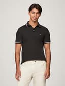 Tommy Hilfiger Men's Tipped Slim FIT Polo MW0MW37346 S/S Polo, Black, L - 2