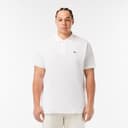 Lacoste Herren Polo-Shirt Kurzarm L1212, Männer Polo-Hemd,2 Knopf,Regular Fit,Weiß,7 - 8