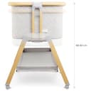 Moby-System Dreemy 3in1 Beistellbett Baby & Reisebett mit Matratze - 7-stufig höhenverstellbar, abnehmbare Seitenwand, 4 Transporträder, für Kinder bis 9 kg - 8