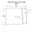 Cuore di lino - Kissenbezug aus reinem Leinen, 100 % Made in Italy Ajour Natural 50 x 80 cm - 6