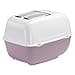 Ferplast Prima Cat Toilet Home, 52.5 x 39.5 x 38 cm, Burgundy - 2