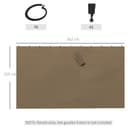 Outsunny 4 Pack Replacement Gazebo Curtains Privacy Panel for Most 3 x 4m Gazebo Canopy Pavillion Outdoor Shelter Sidewalls Accessories Dark Brown - 3