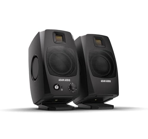 Adam Audio D3V Active Desktop Monitoring System with USB-C Connection (Pair), Black