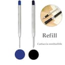 Stileitaliano Penna a sfera personalizzata a scatto refill blu in bamboo con custodia in legno (1 pezzo, Personalizzato) - 7
