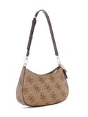 GUESS Schultertasche Noelle II Top Zipper Shoulder Bag Latte Logo/Brown hellbraun - 4