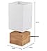 Reality Leuchten Woody R50171030 - Lampada da tavolo in legno marrone, paralume in tessuto bianco, 1 x E14, 12 x 12 cm - 5