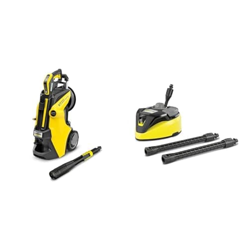 Bundle of Kärcher K 7 Premium Smart Control Flex Pressure Washer, Pressure: max. 180 bar, Flow Rate: 550 l/h, Area: 60 m²/h, Water Filter, + Kärcher 2.644-074.0 T7 Plus T-Racer Surface Cleaner