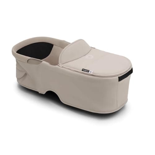 Bugaboo Capazo Dragonfly, Capazo con Colchón Ventilado y Protector, Plegado fácil con una Mano con capazo o Silla, Compatible con el Carrito Urbano Dragonfly, Taupe