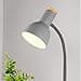 Industrial Table Lamp with Wooden Base Adjustable Farmhouse Desk Light for Bedroom Office & Living Room Gray Reading Nightstand Lamp - Modern & Stylish Design - 5