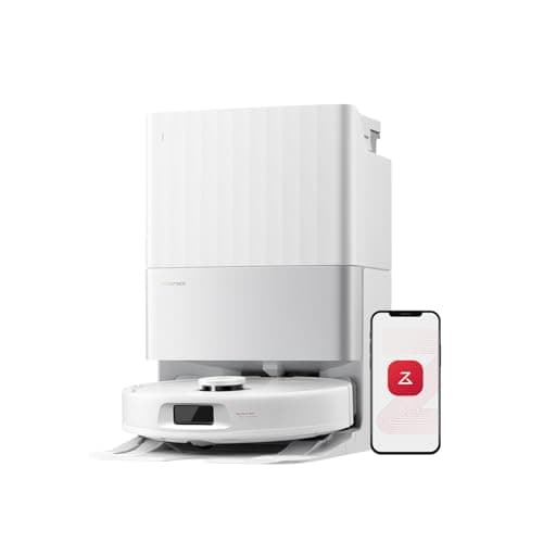 roborock Qrevo S5V Robot Vacuum Cleaner with Mop, FlexiArm Edge Mopping, 12,000Pa Suction, Dual Zero-Tangle System, Smart Obstacle Avoidance, 10mm Mop Lifting, All-in-One Dock, White