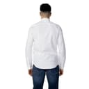 Armani Exchange Camisa Oxford Slim Fit con Botones para Hombre, Oxford Blanco/7azul/W, L - 2