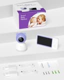 YESIMOM 2K Baby Monitor Video e Audio, Telecamera Bambini Supporto Controllo Tramite Cellulare APP & 5" Monitor, Videocamera Neonato con Luce Notturna, 360° PTZ, Allarmi Pianto e Movimento（8TM-1PZ - 9