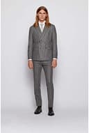 BOSS Mens Jason Slim-fit Shirt in Cotton-Blend poplin with Stretch White - 3