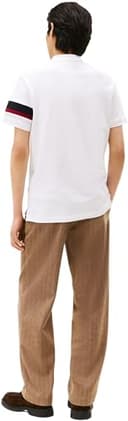 Tommy Hilfiger Polo de Manga Corta Hombre Sleeve Tape Regular Fit, Blanco (White), L - 2