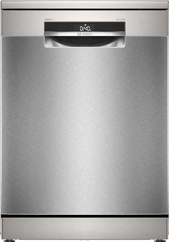Bosch SMS6ZCI12E Serie 6, Lavastoviglie da libera installazione, PerfectDry, Home Connect, Diagnostica da remoto, Extra Clean Zone, Acciaio, 60 cm, Versione Esclusiva Amazon