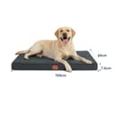 WAVVE Cama Perro Grande Ortopédica 104x69x7.6 cm, Colchon Perro Impermeable Lavable Desenfundable, Colchoneta Perro con Espuma De Caja De Huevos, Irrompible Dog Bed, Gris - 6