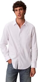 Calvin Klein Uomo Camicia Solid Oxford Classic Shirt Camicia Casual, Bianco (Brilliant White), XL - 1