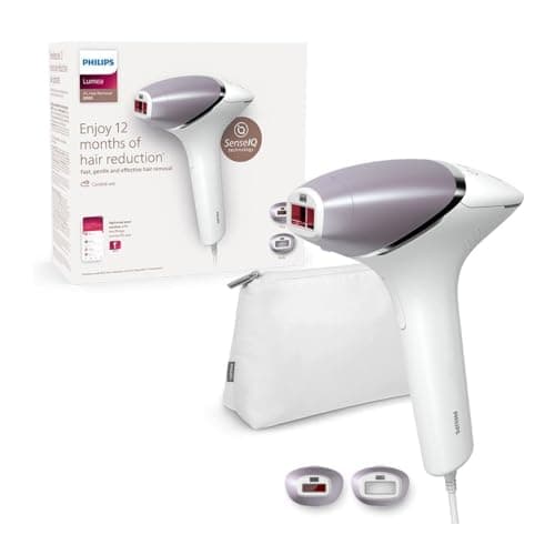 Philips Lumea Serie 8000, Depiladora Luz Pulsada, IPL, Piel Suave Desde Casa, Con Funda, Accesorios para el Cuerpo y Cara, Alternativa a Depilación Láser. BRI944/00