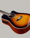 Winzz Chitarra Acustica Elettrificata, Chitarra Elettroacustica 4/4, Chitarra Adulti Bambini 12+ Anni, Chitarra Folk Principianti Kit con 12 Accessori (Corde di Acciaio, 41 Pollici, Lucido Sunburst) - 8