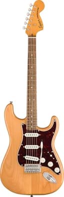 Squier by Fender Classic Vibe '70s Stratocaster Electric Guitar, Laurel Fingerboard, Natural, a Tribute to the Iconic 1970s Strat - 1