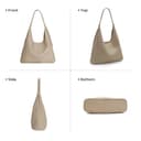 befen Bolsos Hobo de Piel Auténtica para Mujer, Bolso de Mano y Hombro de Primera Calidad con Lazo de Borlas - 7