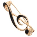 Supvox Musiknoten Anstecker aus Zinklegierung Emaille Beschichtet Schlichtes Design Brosche für Anzug Pullover und Taschen Geeignet für Business und Casual - 1