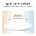 Yeelight LED Ceiling Light Motion Sensor, Waterproof Bathroom Ceiling Lamp Flicker-Free, Smart Lights Indoor 2000K-6000K Dimmable, Eye-Friendly Ceiling Light for Garage Shed Loft Bedroom Hallway - 5