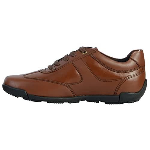 Geox U Edgware A, Sneakers Hombre, Marrón Cognac, 40 EU