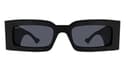 Gucci GG1425S-001-54 - Occhiali da sole Femminile - Brillante Solid Black - 2